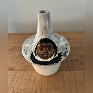 Vintage MCM Sascha Brastoff Signed Chimney Ashtray Gold Eskimo